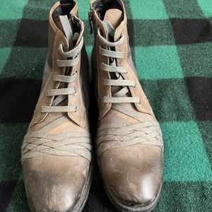 Donald J. Pliner "Baxter" Boots - Waxy Calf Leather Lace-Up Men's 8.5